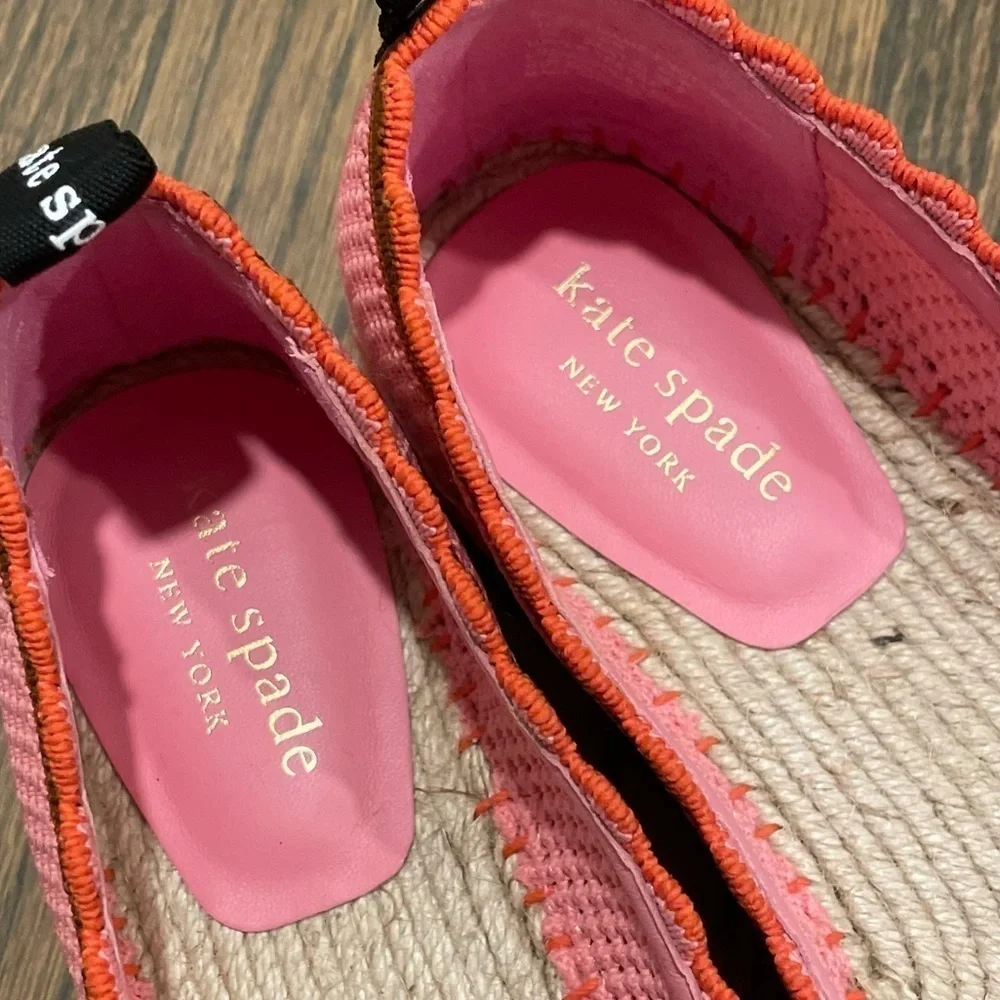 Kate Spade Knottingham Knitted Espadrille Flats Pink 6B